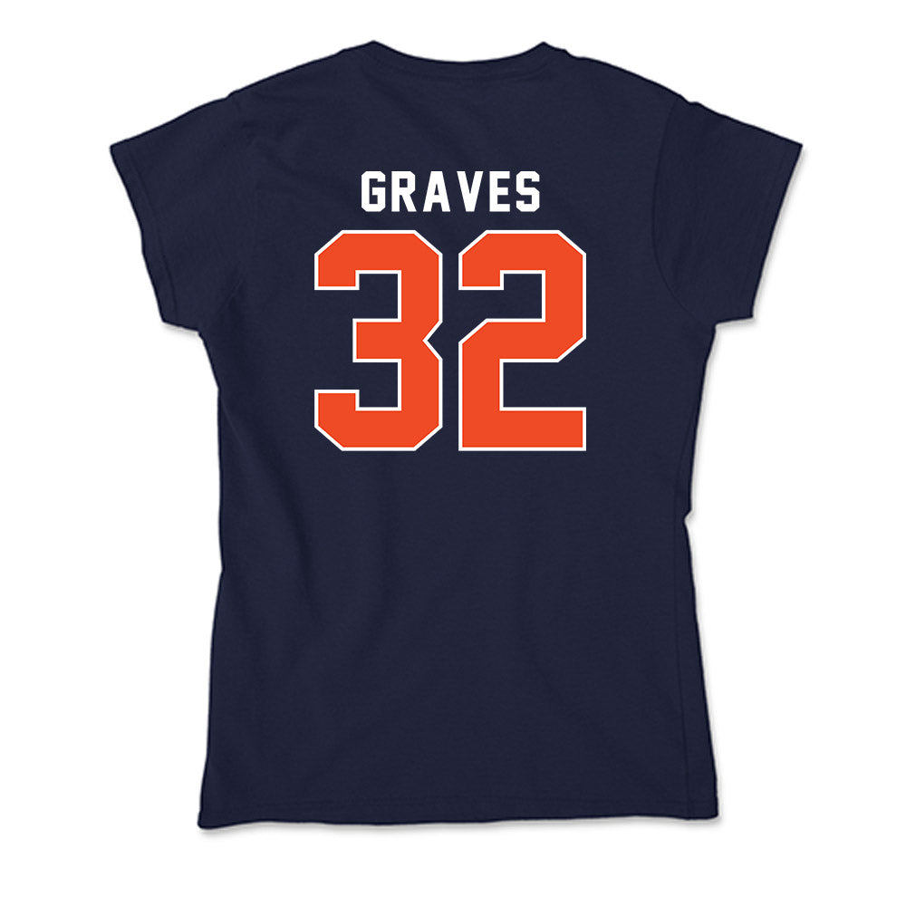 Auburn - NCAA Baseball : Griffin Graves - Soft Style Women’s T-Shirt-1