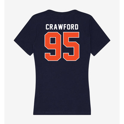 Auburn - NCAA Football : Jourdin Crawford - Women's V-Neck T-Shirt-1