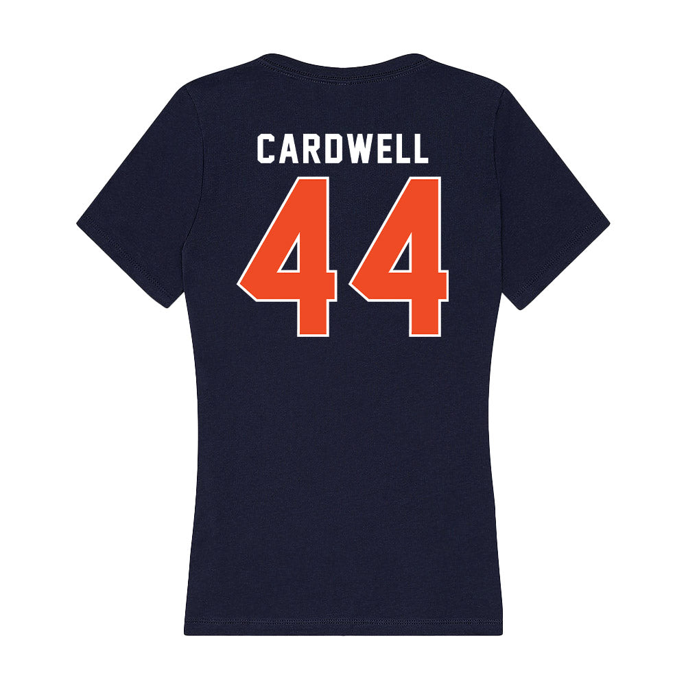 Auburn - NCAA Men's Basketball : Dylan Cardwell - Women's V-Neck T-Shirt-1