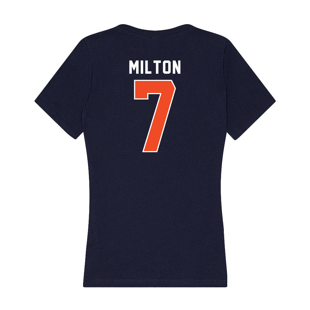 Auburn - NCAA Women's Basketball : Yakiya Milton - Women's V-Neck T-Shirt-1