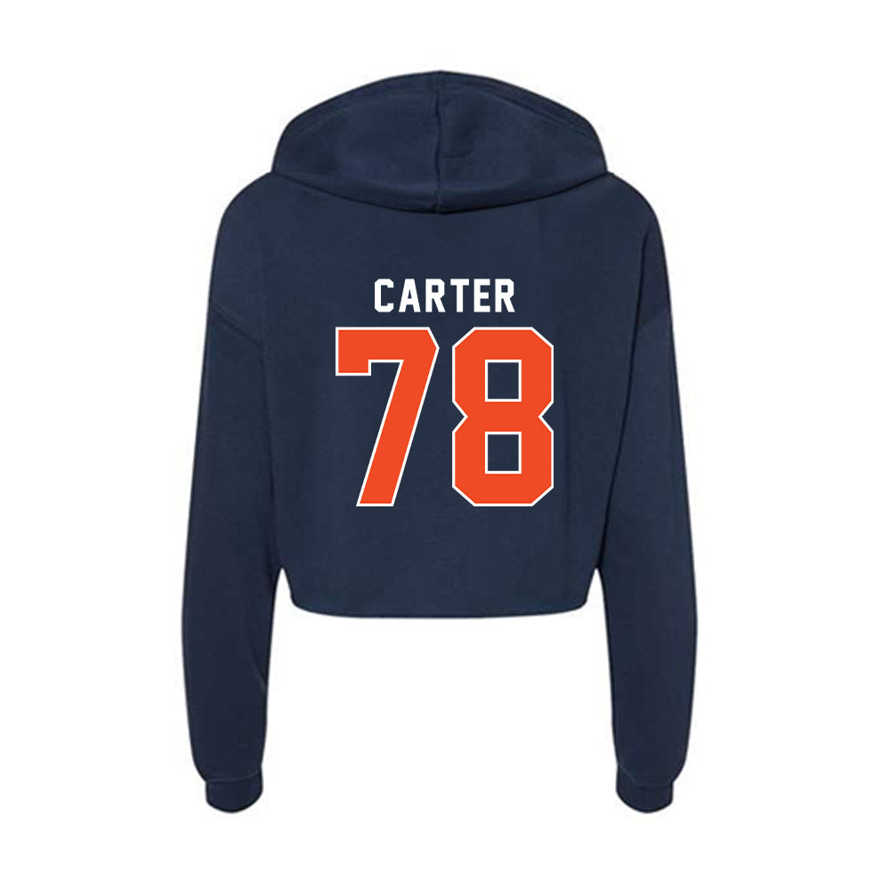 Auburn - NCAA Football : DeAndre Carter - Women's Crop Fleece Hoodie-1