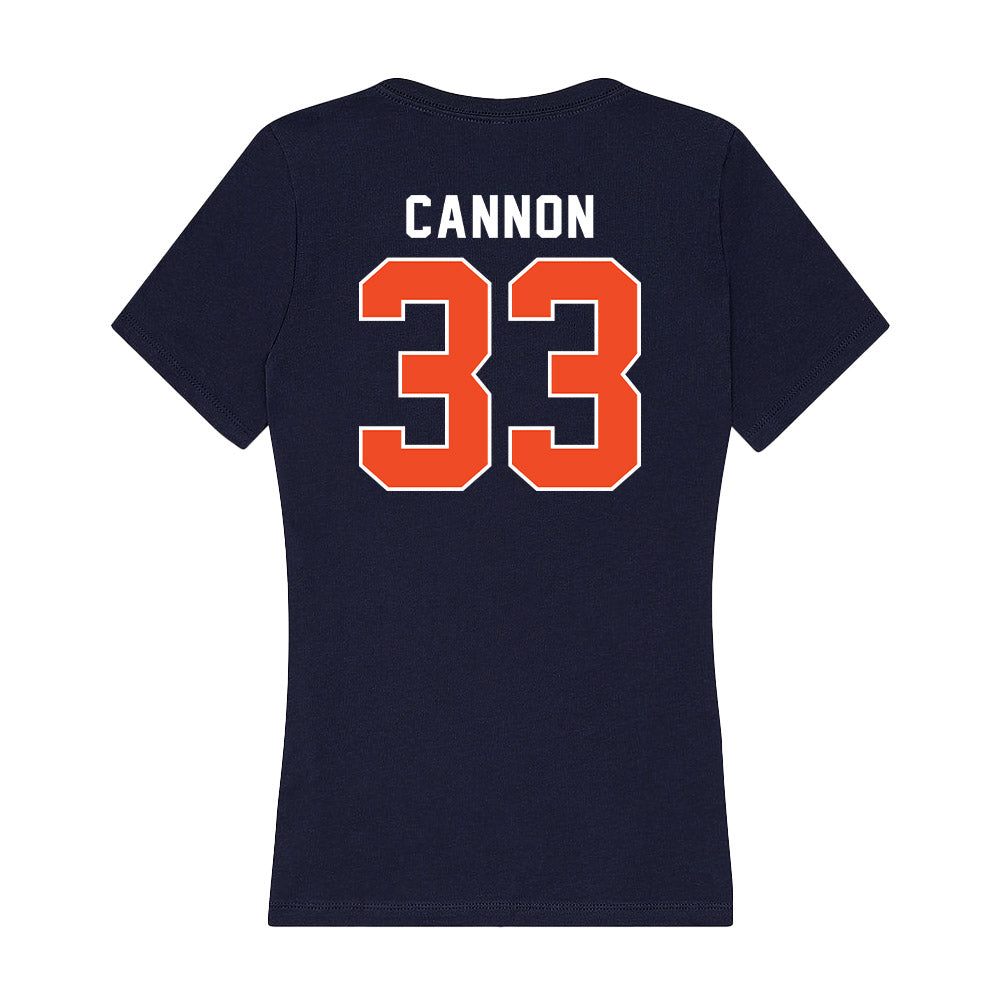 Auburn - NCAA Baseball : Will Cannon - Women's V-Neck T-Shirt-1