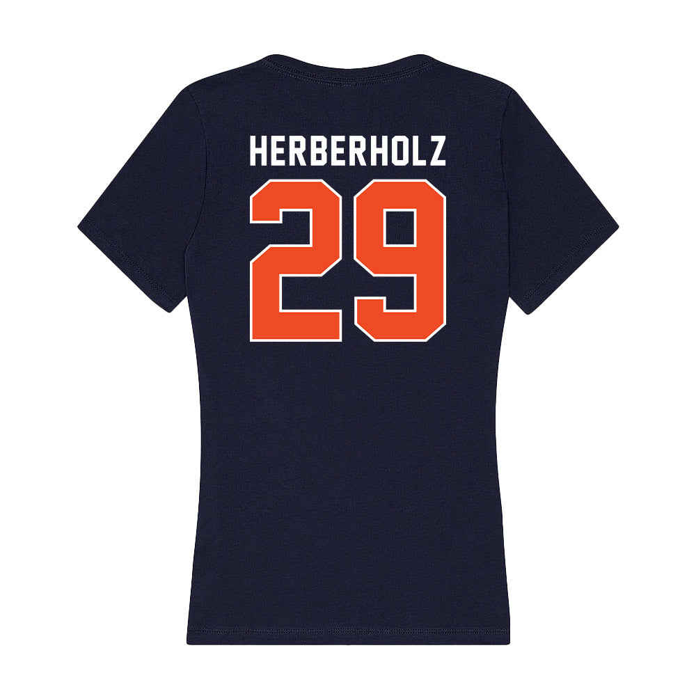 Auburn - NCAA Baseball : Christian Herberholz - Women's V-Neck T-Shirt-1