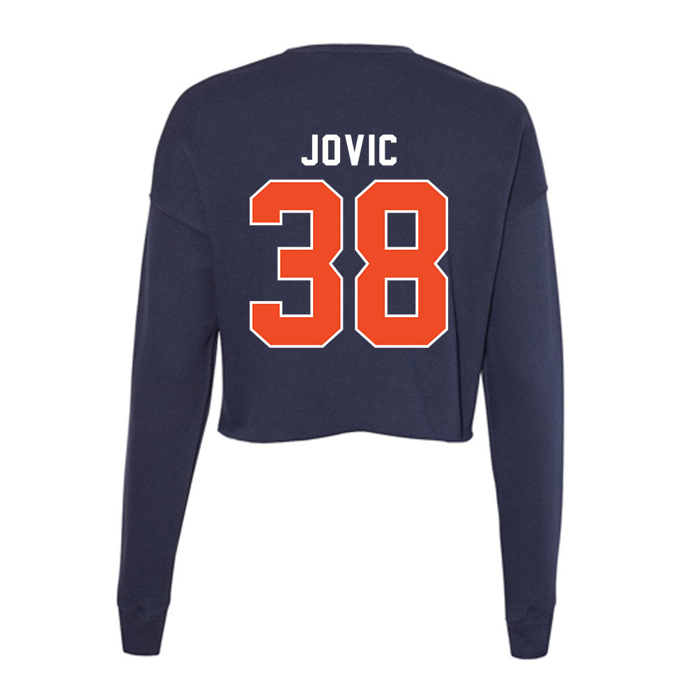 Auburn - NCAA Men's Basketball : Filip Jovic - Women's Cropped Crew Fleece-1