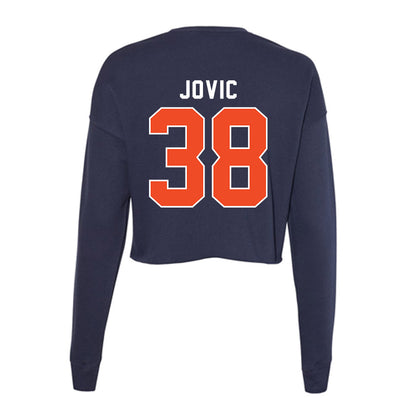 Auburn - NCAA Men's Basketball : Filip Jovic - Women's Cropped Crew Fleece-1