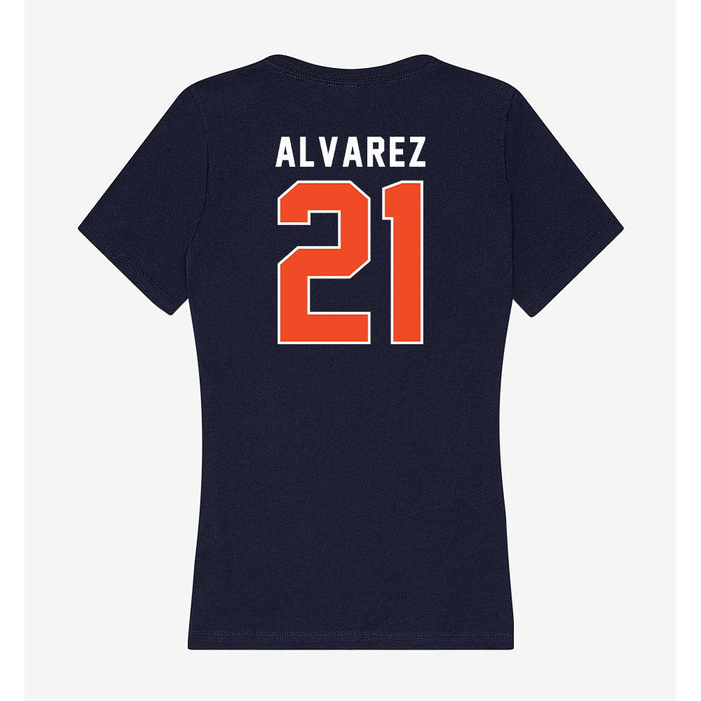 Auburn - NCAA Baseball : Andreas Alvarez - Women's V-Neck T-Shirt-1