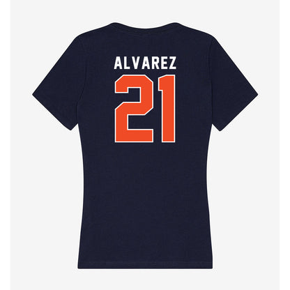 Auburn - NCAA Baseball : Andreas Alvarez - Women's V-Neck T-Shirt-1