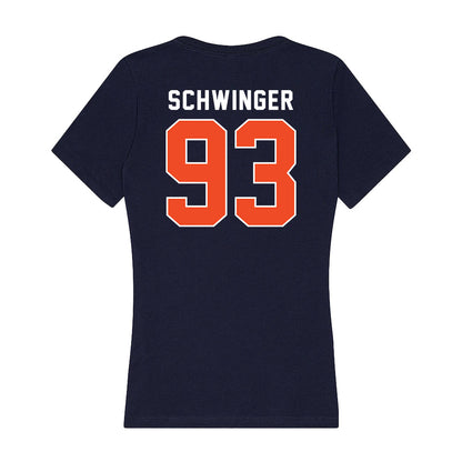 Auburn - NCAA Football : Charley Schwinger - Women's V-Neck T-Shirt-1