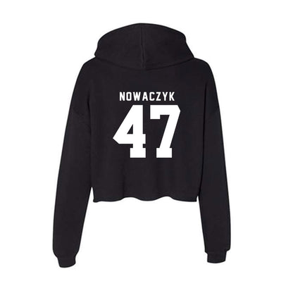 Nebraska - NCAA Baseball : Colin Nowaczyk - Women's Crop Fleece Hoodie-1