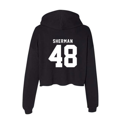 Nebraska - NCAA Football : Mekhail Sherman - Women's Crop Fleece Hoodie-1