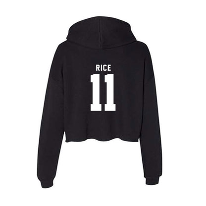 Nebraska - NCAA Men's Basketball : Eli Rice - Women's Crop Fleece Hoodie-1