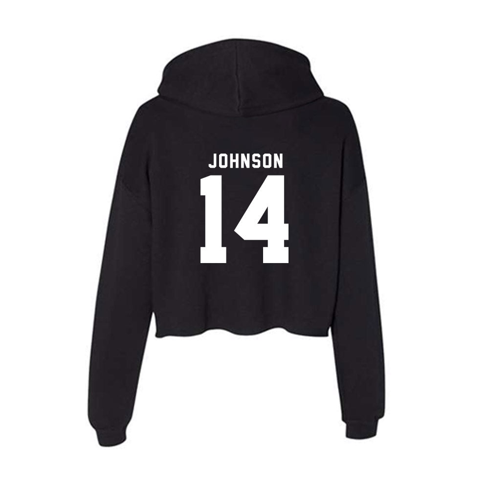 Nebraska - NCAA Football : Rahmir Johnson - Women's Crop Fleece Hoodie-1