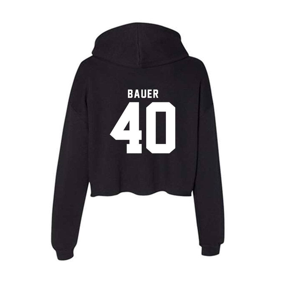 Nebraska - NCAA Football : Rowdy Bauer - Women's Crop Fleece Hoodie-1