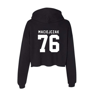 Nebraska - NCAA Football : Jason Maciejczak - Women's Crop Fleece Hoodie-1