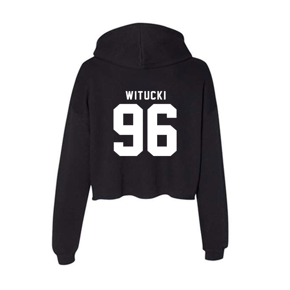 Nebraska - NCAA Football : Camden Witucki - Women's Crop Fleece Hoodie-1