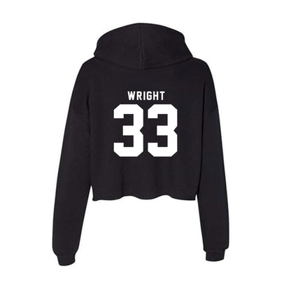 Nebraska - NCAA Football : Javin Wright - Women's Crop Fleece Hoodie-1