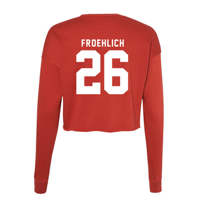 Nebraska - NCAA Baseball : Kyle Froehlich - Women's Cropped Crew Fleece-1