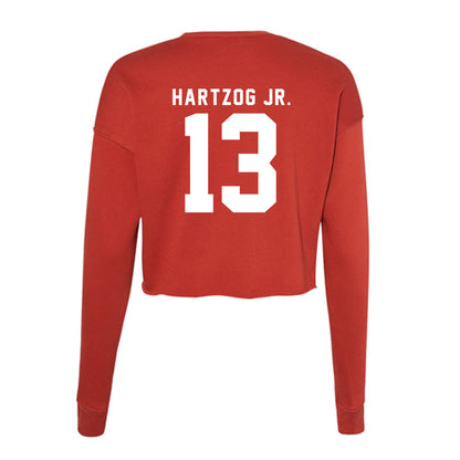 Nebraska - NCAA Football : Malcolm Hartzog Jr. - Women's Cropped Crew Fleece-1