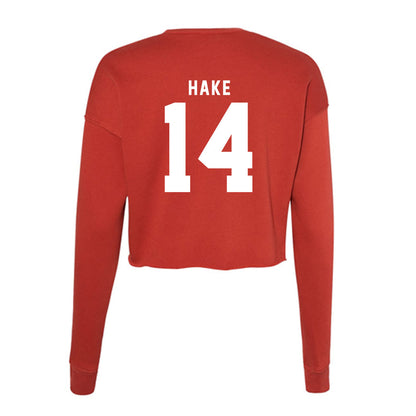 Nebraska - NCAA Women's Basketball : Callin Hake - Women's Cropped Crew Fleece-1