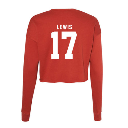 Nebraska - NCAA Baseball : Hayden Lewis - Women's Cropped Crew Fleece-1