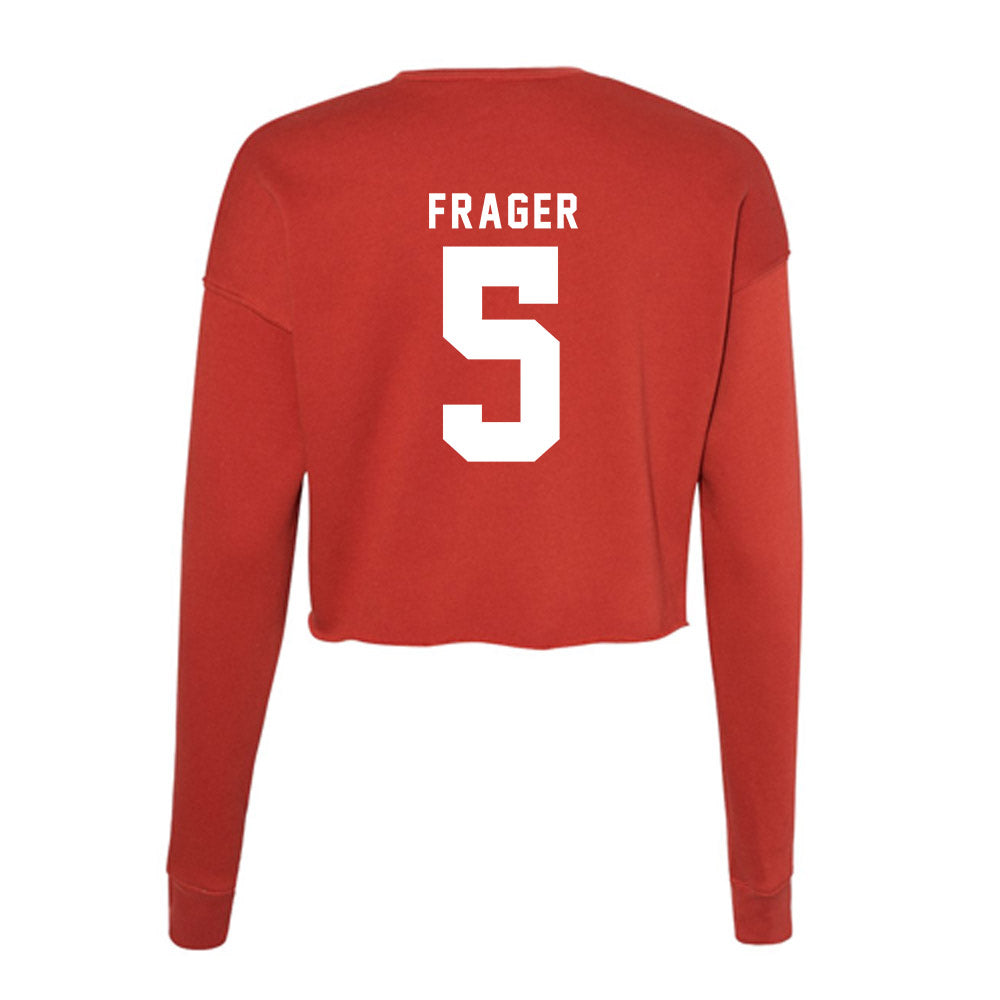 Nebraska - NCAA Men's Basketball : Braden Frager - Women's Cropped Crew Fleece-1