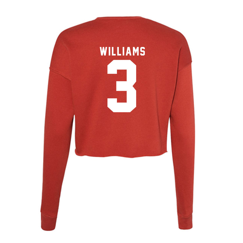 Nebraska - NCAA Men's Basketball : Brice Williams - Women's Cropped Crew Fleece-1