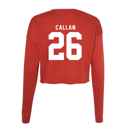 Nebraska - NCAA Women's Bowling : Anna Callan - Women's Cropped Crew Fleece-1