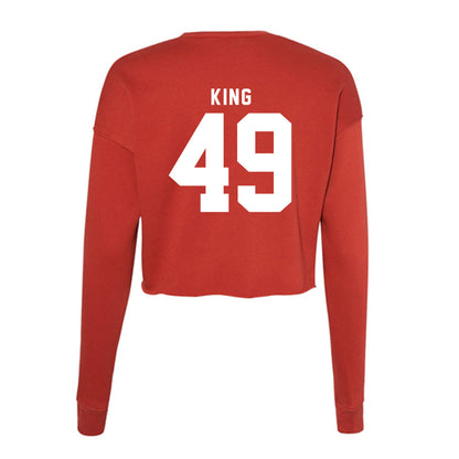 Nebraska - NCAA Football : Danny King - Women's Cropped Crew Fleece-1