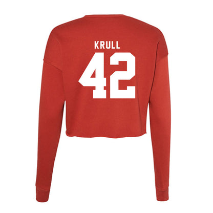 Nebraska - NCAA Women's Basketball : Maddie Krull - Women's Cropped Crew Fleece-1