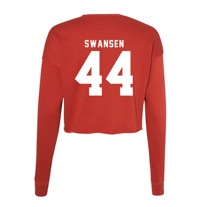 Nebraska - NCAA Baseball : Gabe Swansen - Women's Cropped Crew Fleece-1