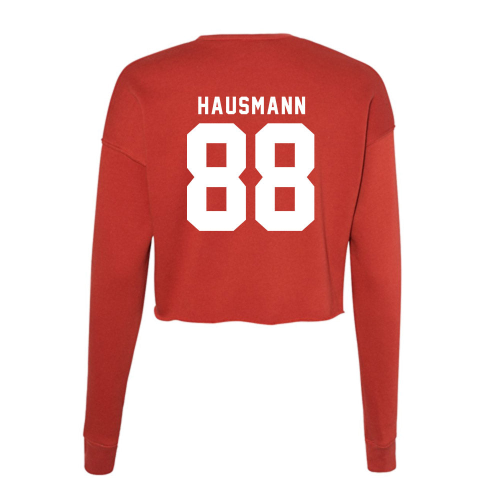 Nebraska - NCAA Football : Cooper Hausmann - Women's Cropped Crew Fleece-1