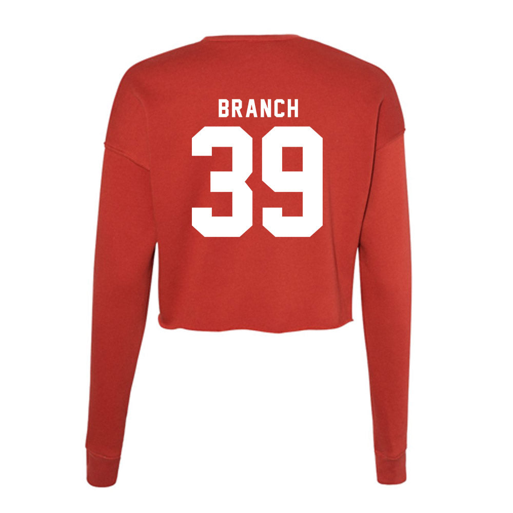 Nebraska - NCAA Football : Derek Branch - Women's Cropped Crew Fleece-1