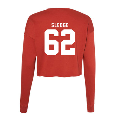 Nebraska - NCAA Football : Sam Sledge - Women's Cropped Crew Fleece-1