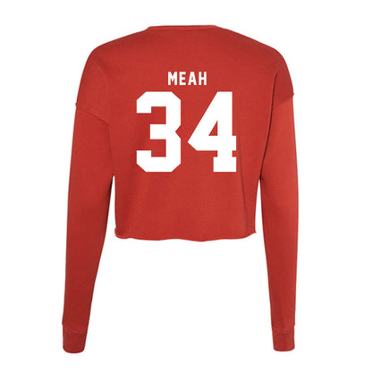 Nebraska - NCAA Men's Basketball : Braxton Meah - Women's Cropped Crew Fleece-1