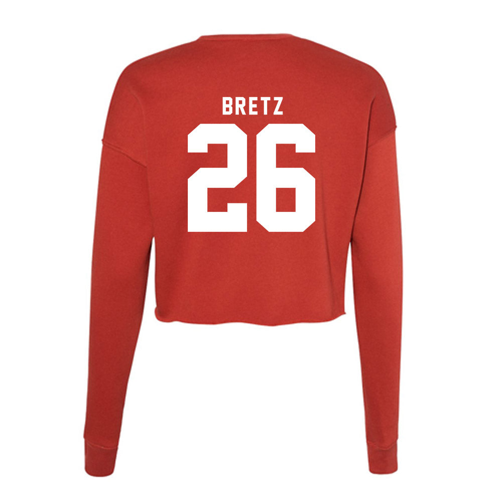 Nebraska - NCAA Football : Koby Bretz - Women's Cropped Crew Fleece-1