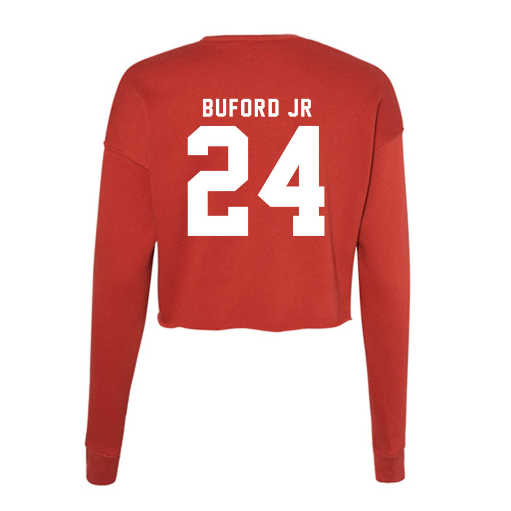 Nebraska - NCAA Football : Marques Buford Jr - Women's Cropped Crew Fleece-1