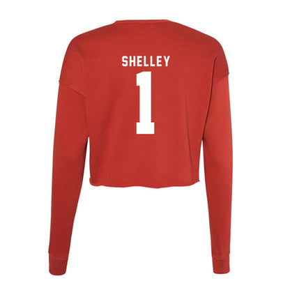 Nebraska - NCAA Women's Basketball : Jaz Shelley - Women's Cropped Crew Fleece-1