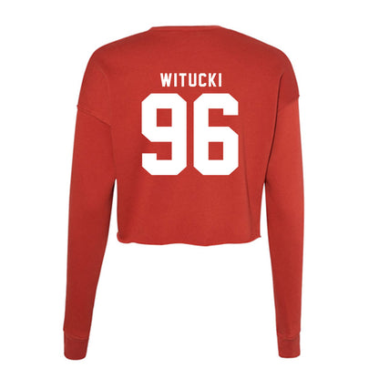 Nebraska - NCAA Football : Camden Witucki - Women's Cropped Crew Fleece-1