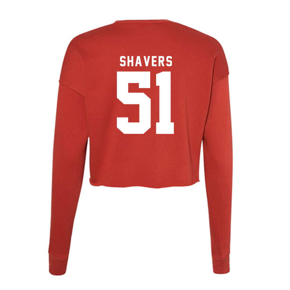 Nebraska - NCAA Football : Vincent Shavers - Women's Cropped Crew Fleece-1