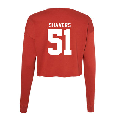 Nebraska - NCAA Football : Vincent Shavers - Women's Cropped Crew Fleece-1