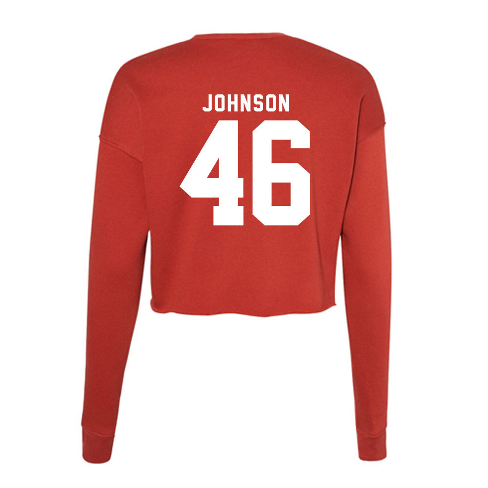 Nebraska - NCAA Baseball : Zachary Johnson - Women's Cropped Crew Fleece-1