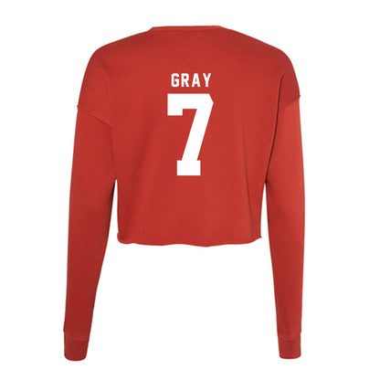 Nebraska - NCAA Softball : Sydney Gray - Women's Cropped Crew Fleece-1