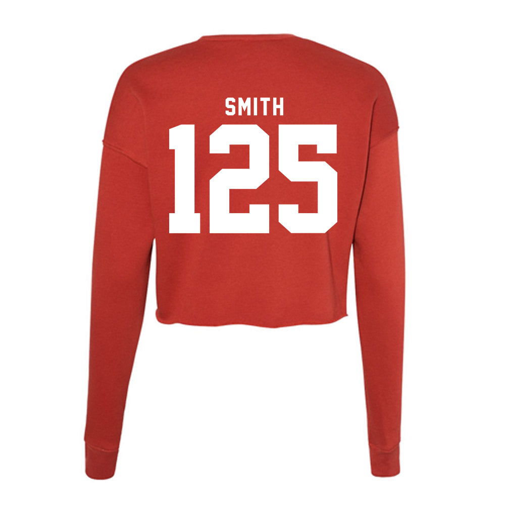 Nebraska - NCAA Wrestling : Caleb Smith - Women's Cropped Crew Fleece-1