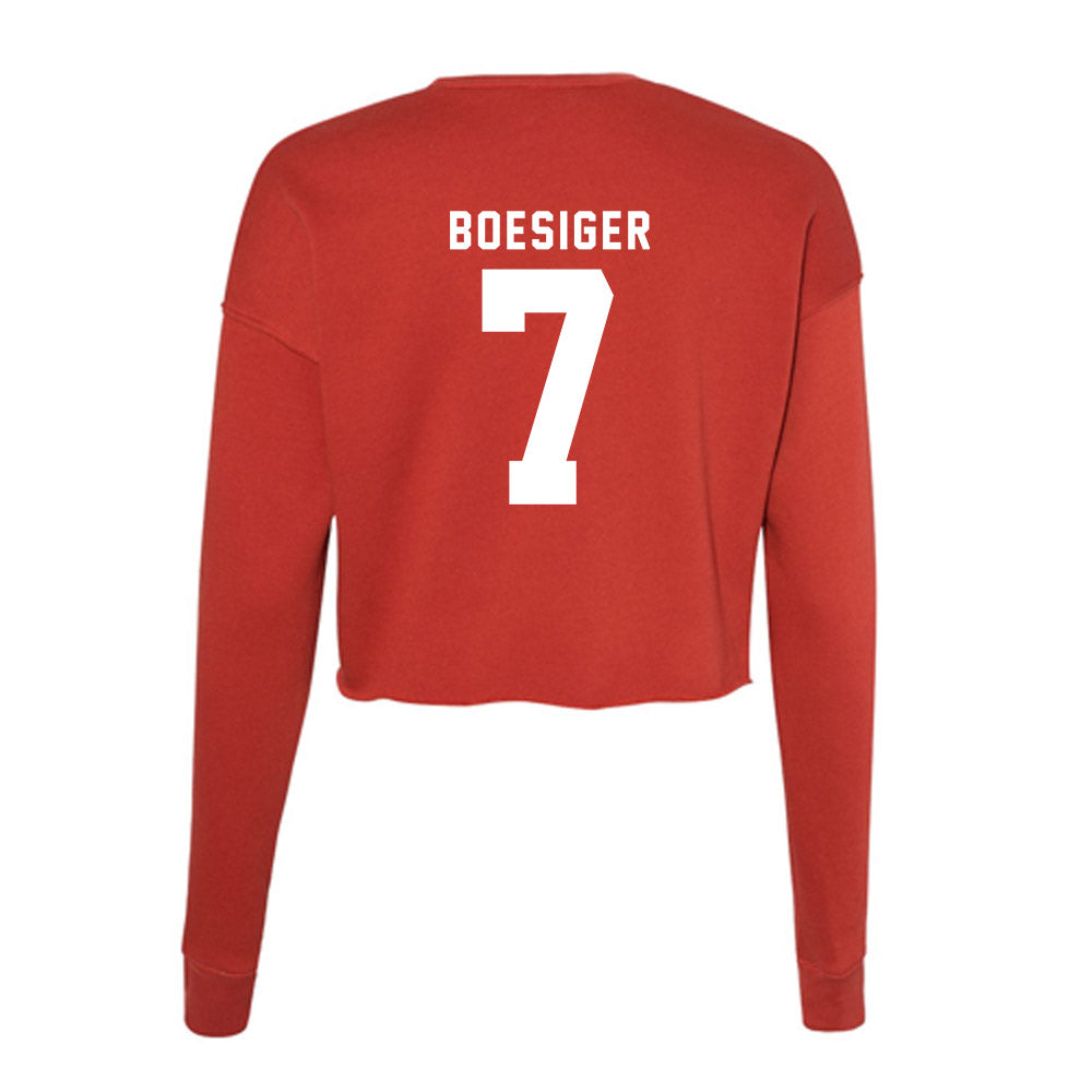 Nebraska - NCAA Women's Volleyball : Maisie Boesiger - Women's Cropped Crew Fleece-1