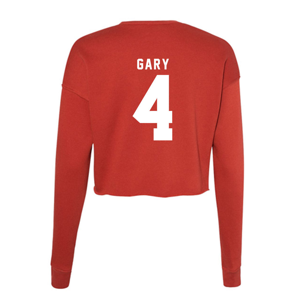 Nebraska - NCAA Men's Basketball : Juwan Gary - Women's Cropped Crew Fleece-1