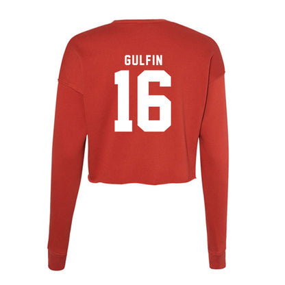 Nebraska - NCAA Softball : Elisa Gulfin - Women's Cropped Crew Fleece-1