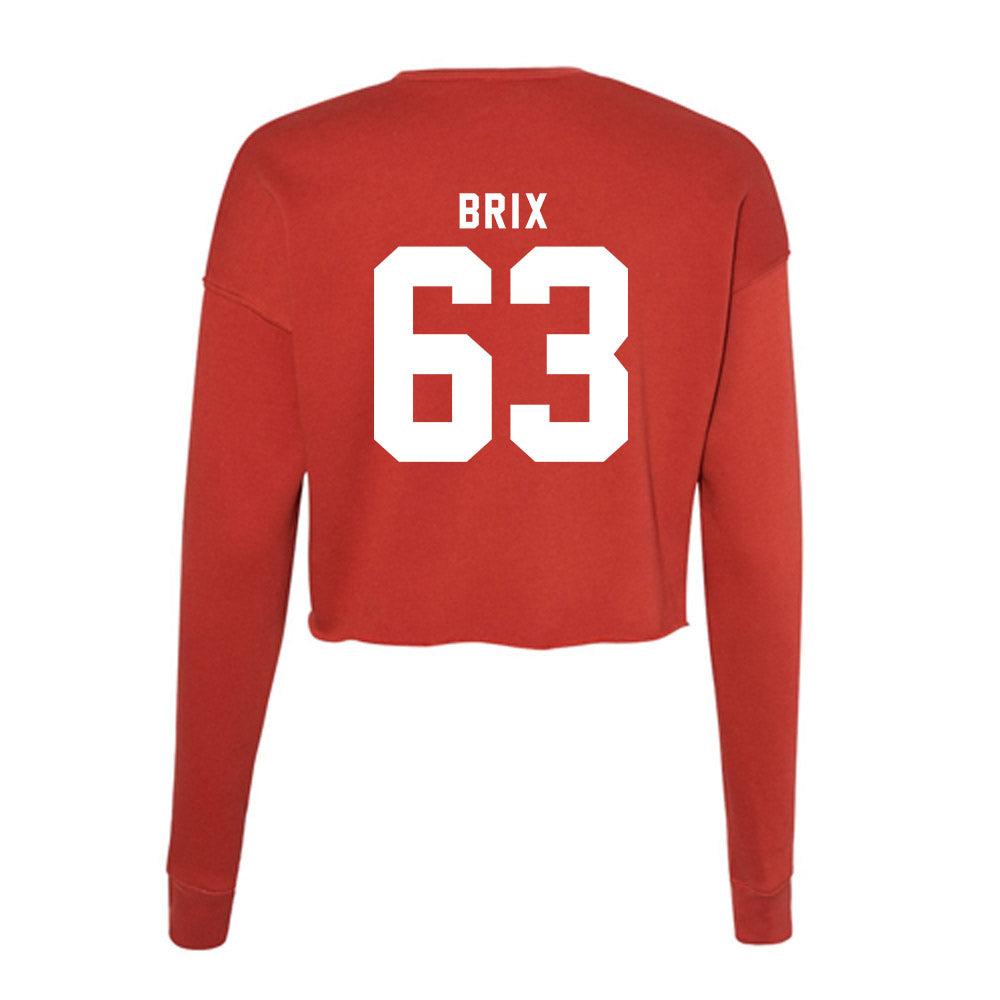 Nebraska - NCAA Football : Grant Brix - Women's Cropped Crew Fleece-1