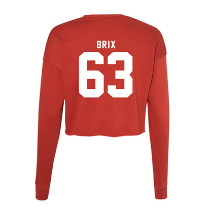 Nebraska - NCAA Football : Grant Brix - Women's Cropped Crew Fleece-1