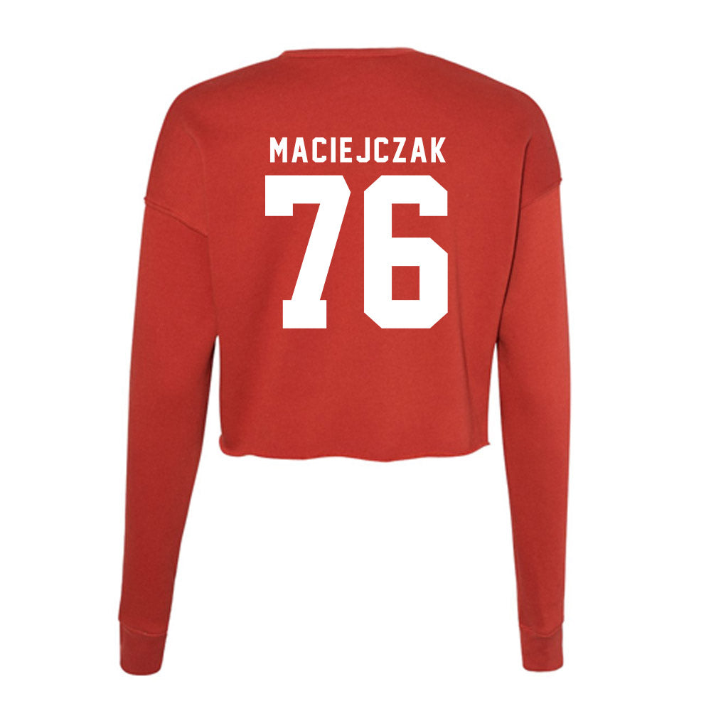 Nebraska - NCAA Football : Jason Maciejczak - Women's Cropped Crew Fleece-1