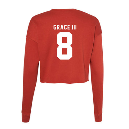 Nebraska - NCAA Men's Basketball : Jeff Grace III - Women's Cropped Crew Fleece-1